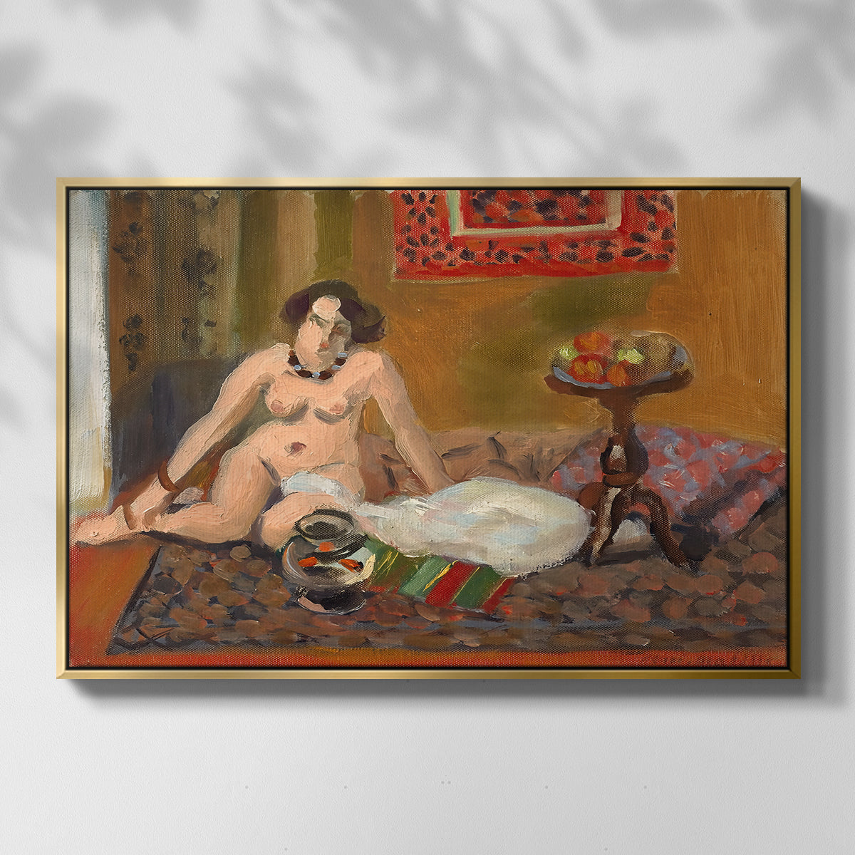 Nude with Goldfish (Nu aux poissons rouges), c. 1922 - Floater Framed Canvas Print