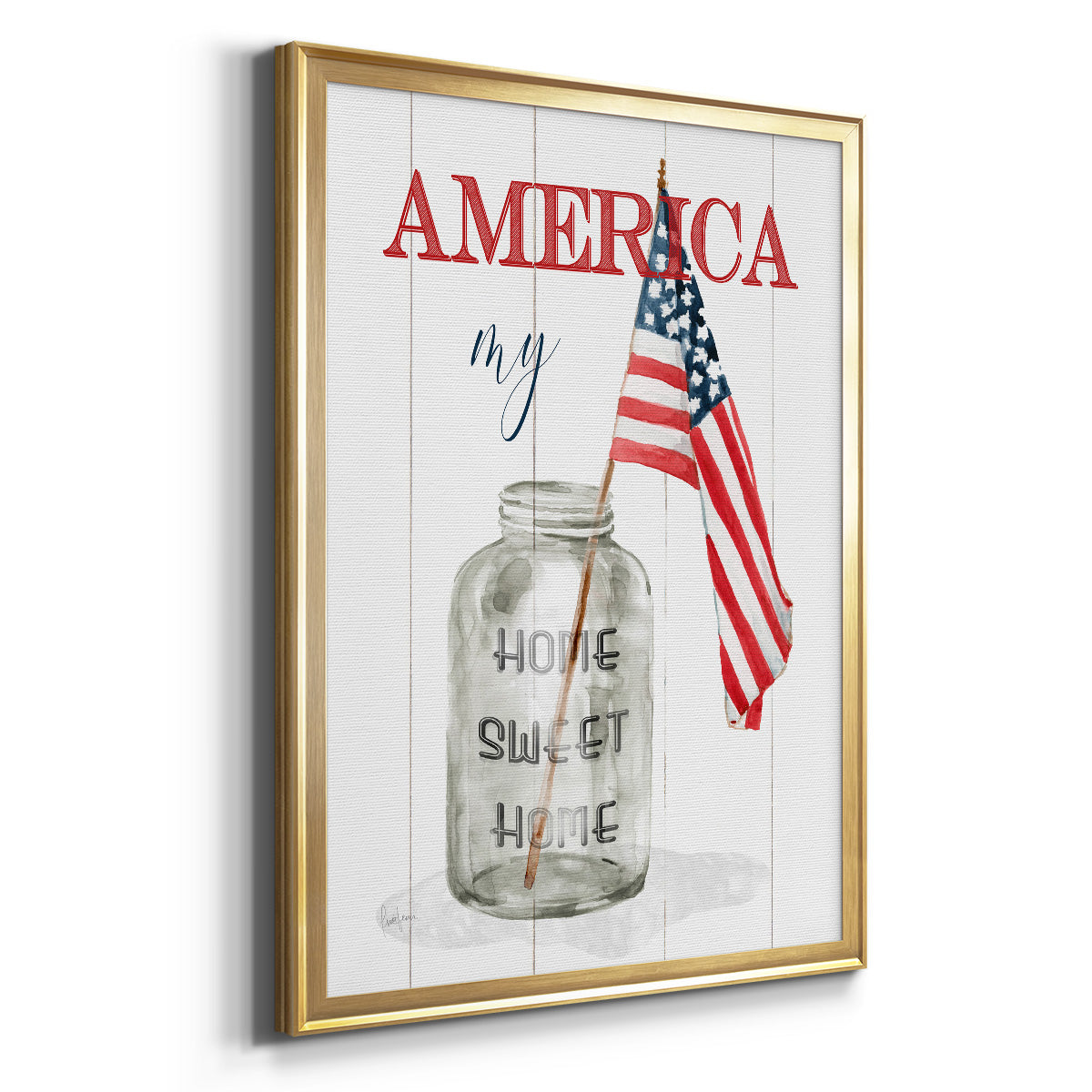 America My Home Sweet Home - Modern Framed Canvas Print