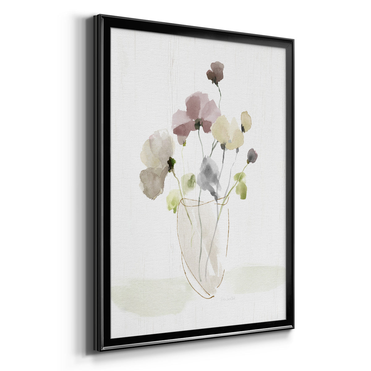 Choose Happy Bouquet I - Modern Framed Canvas Print