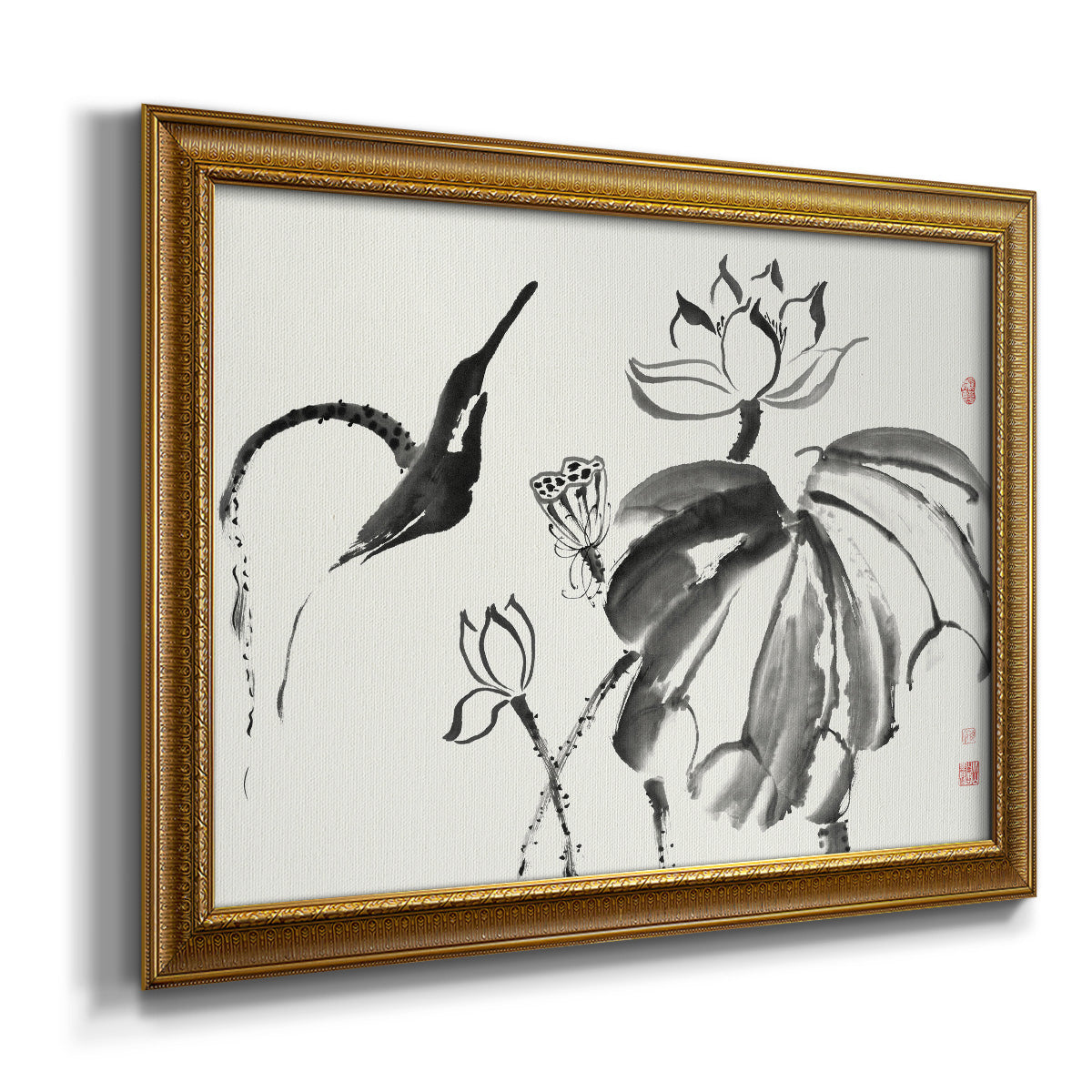 Lotus Study I Premium Framed Canvas- Ready to Hang