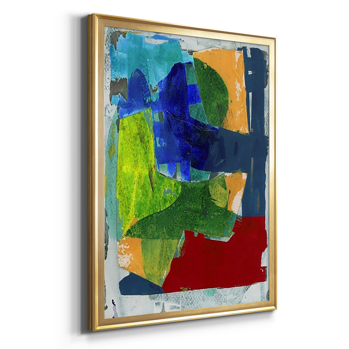 Brights Strokes II - Modern Framed Canvas Print