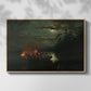 Spear Fishing on Lake Krøderen, 1851 - Floater Framed Canvas Print
