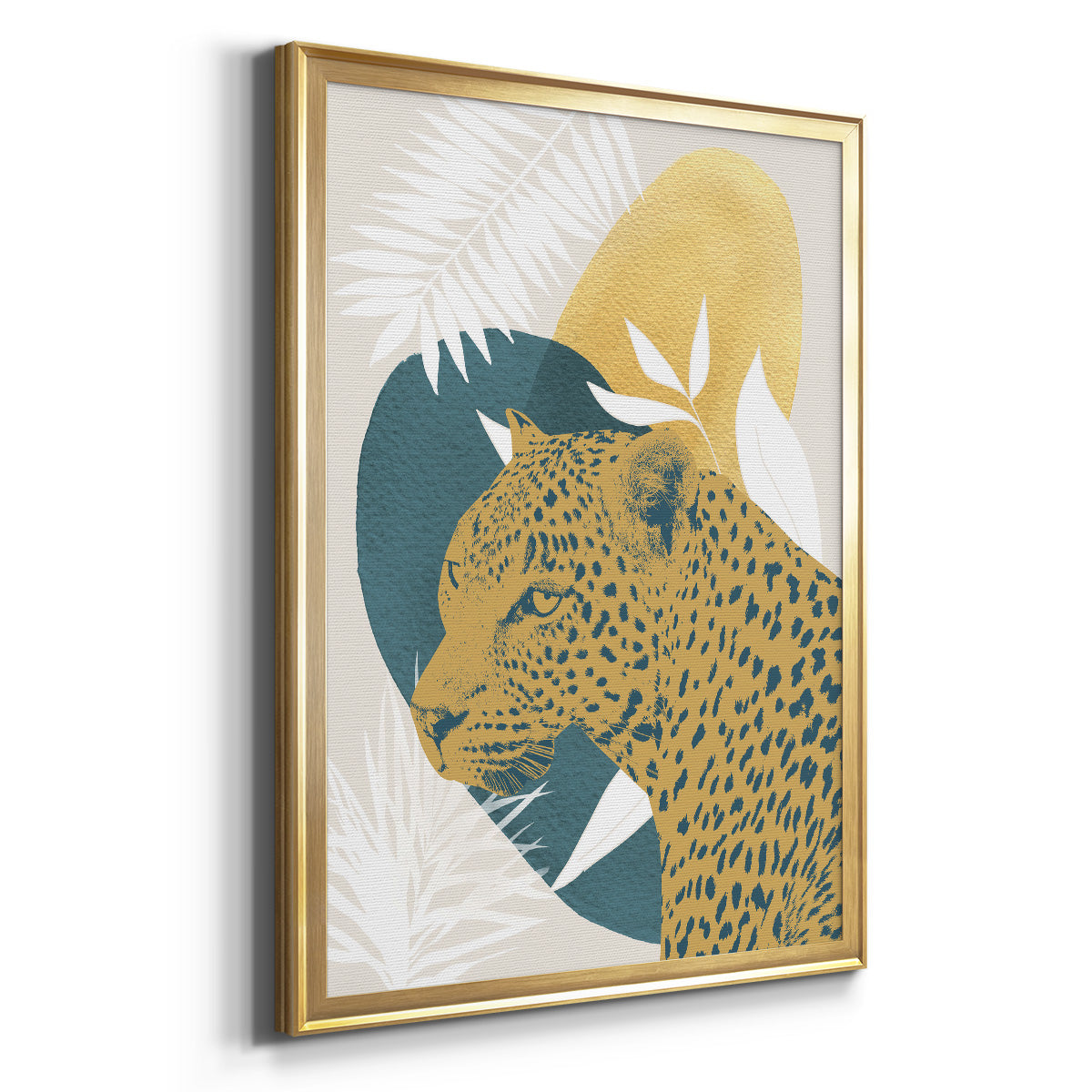 Jungle Cat II - Modern Framed Canvas Print