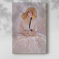 Canvas art print of a refined figure with delicate tones and elegant posture with a soft shadow on a white background.