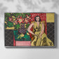 Seated Woman with a Vase of Amaryllis, 1941 - Floater Framed Canvas Print