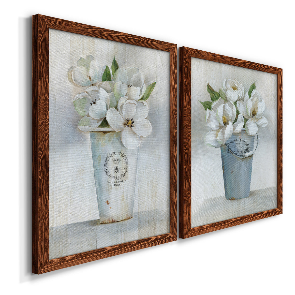 Fleuriste Francais I - Premium Framed Canvas 2 Piece Set - Ready to Hang