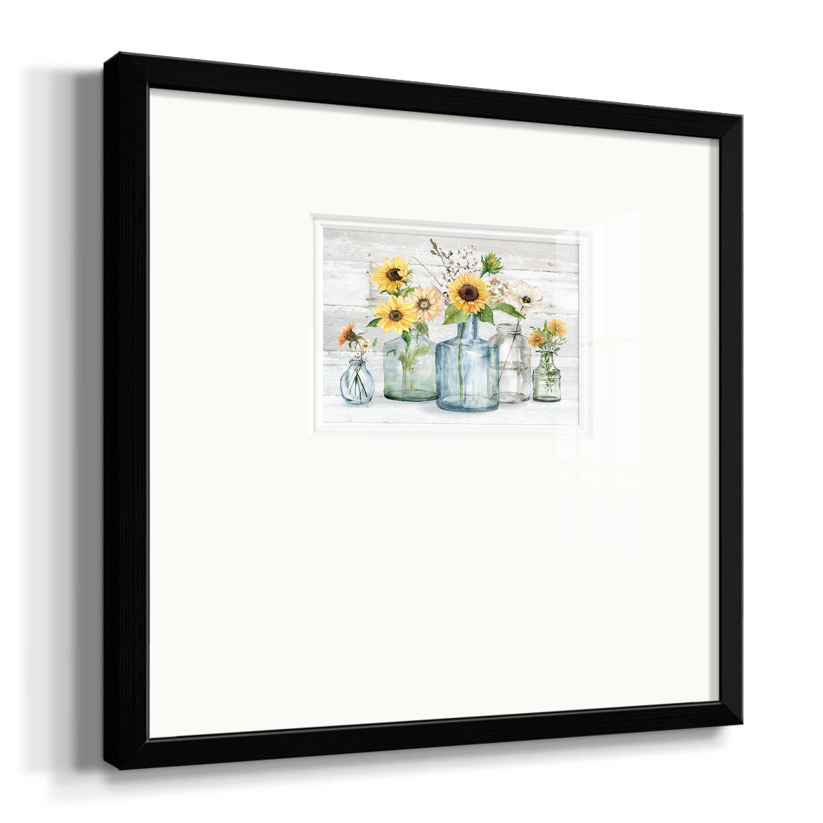 Sunflower Extravaganza Premium Framed Print Double Matboard