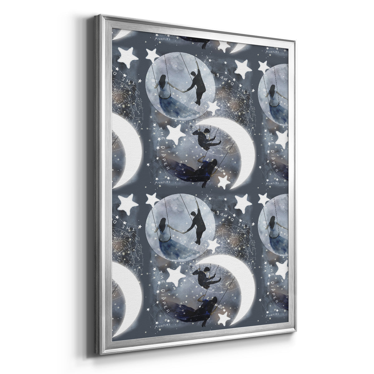 Celestial Love Collection E - Modern Framed Canvas Print