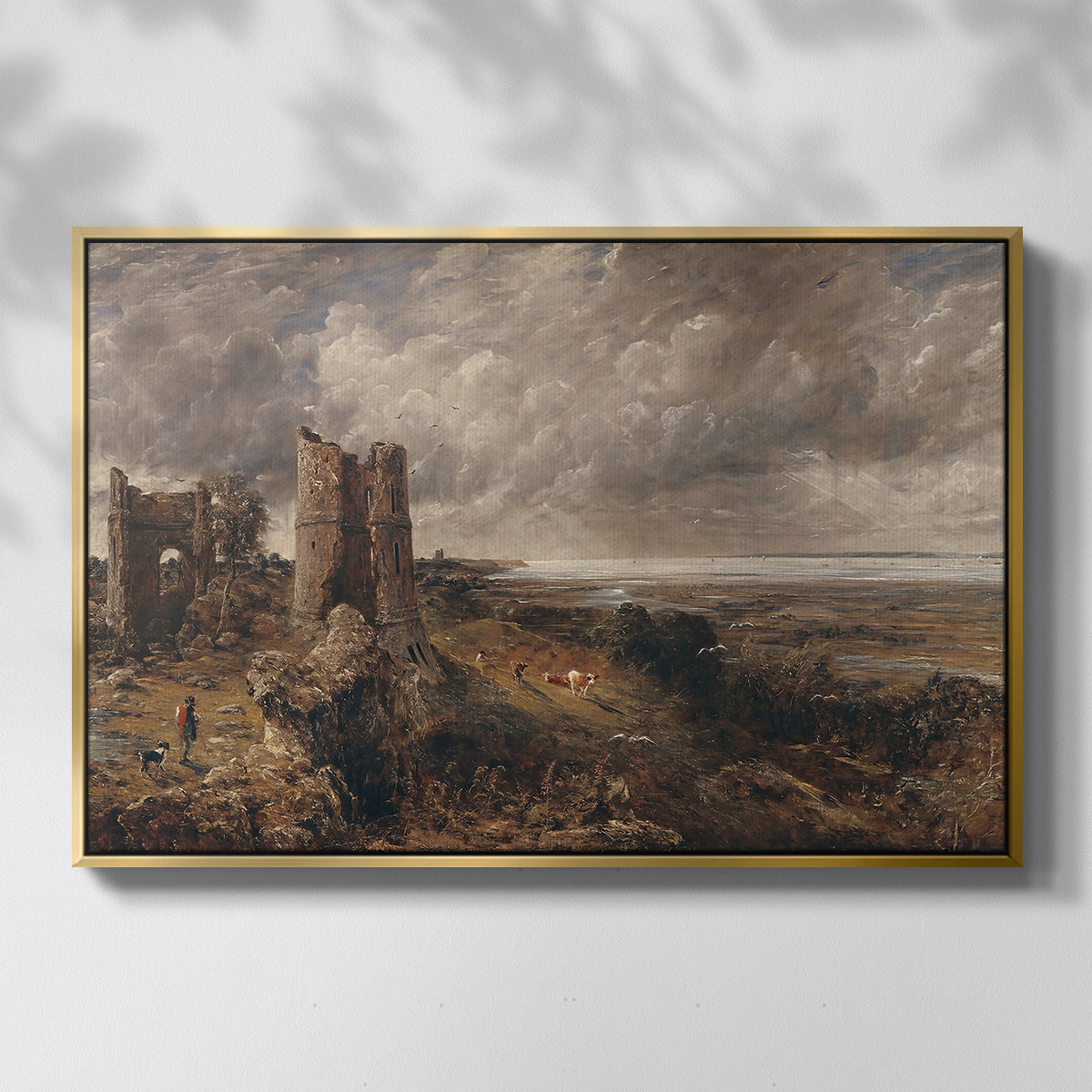 Hadleigh Castle, Mouth of Thames, c. 1829 - Floater Framed Canvas Print