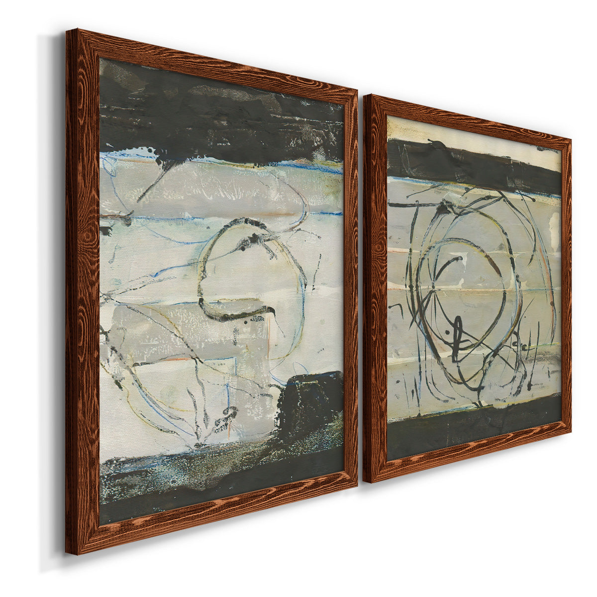 Continuing Energy I - Premium Framed Canvas 2 Piece Set - Ready to Hang