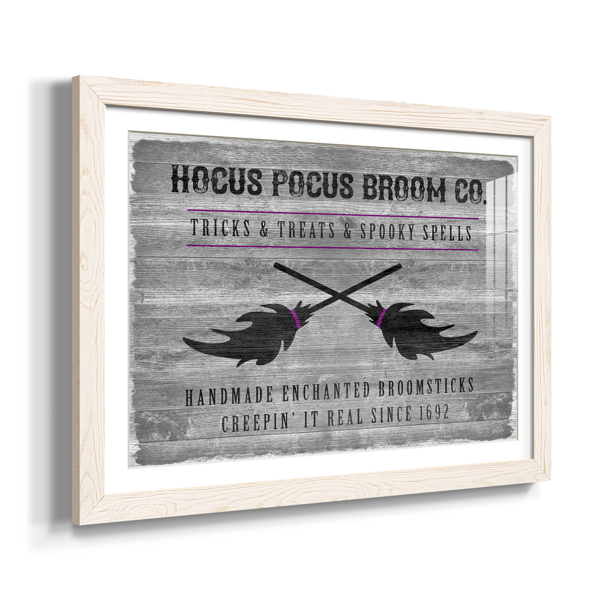 Hocus Pocus Broom Co. - Barnwood Framed Art Print