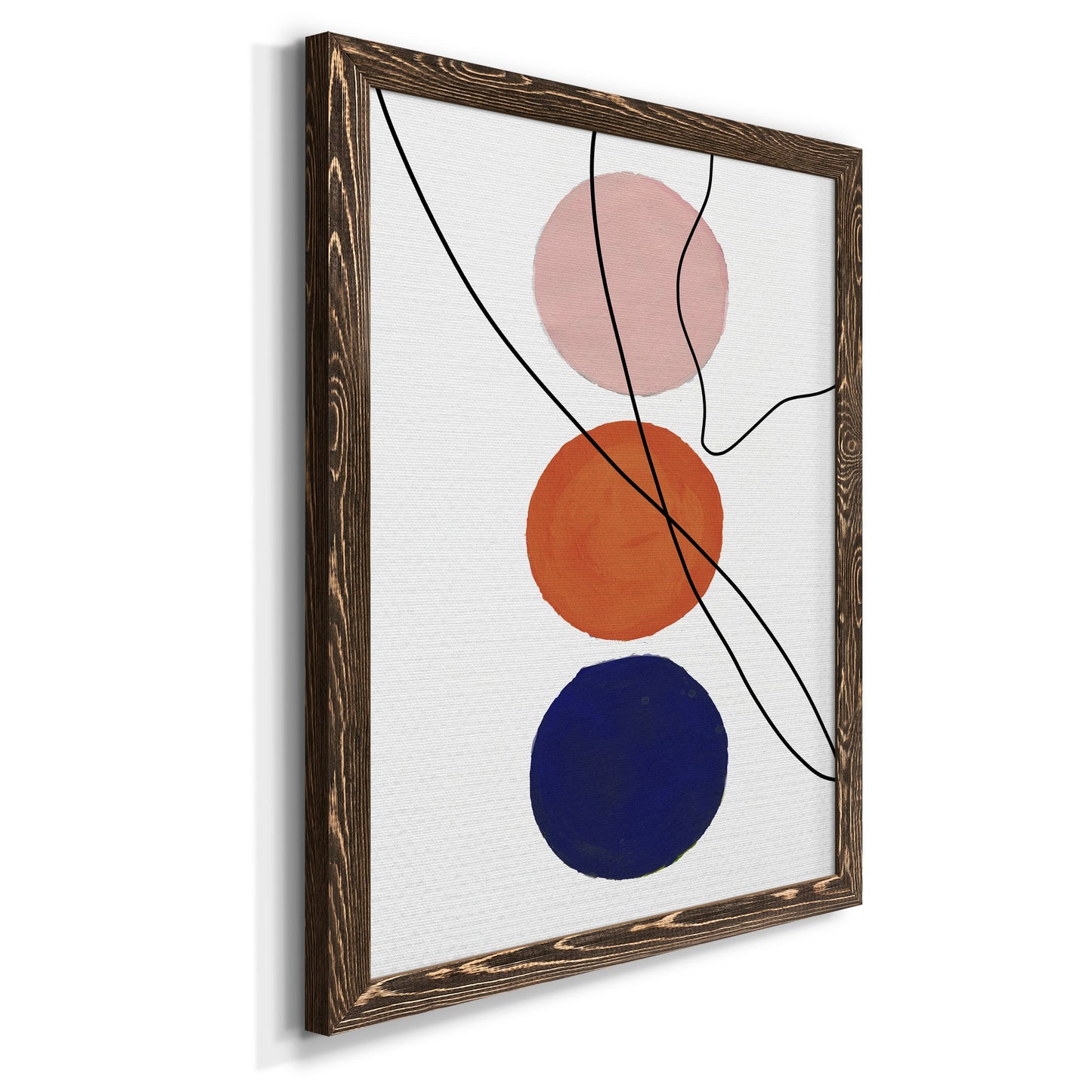 Millenium Geo Abstract - Barnwood Framed Canvas Print