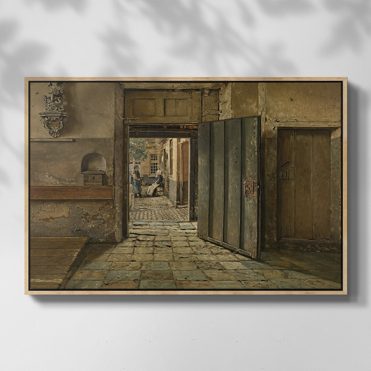 The Conversation, 1884 - Floater Framed Canvas Print