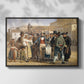 A Charlatan Selling Blacking in the Piazza Barberini in Rome, c. 1840-1849 - Floater Framed Canvas Print