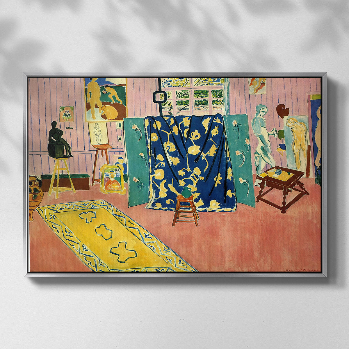 The Pink Studio (L'Atelier Rose), 1911 - Floater Framed Canvas Print