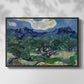 Olive Trees with the Alpilles in the Background, 1889 - Floater Framed Canvas Print