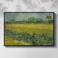 Field with Irises near Arles, 1888 - Floater Framed Canvas Print