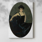 Canvas art print of a refined female figure with calm expression and smooth tones with a soft shadow on a white background.