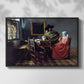 The Glass of Wine, c. 1660 - Floater Framed Canvas Print