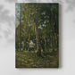 Canvas art print of a woodland scene with depth and natural tones with a soft shadow on a white background.