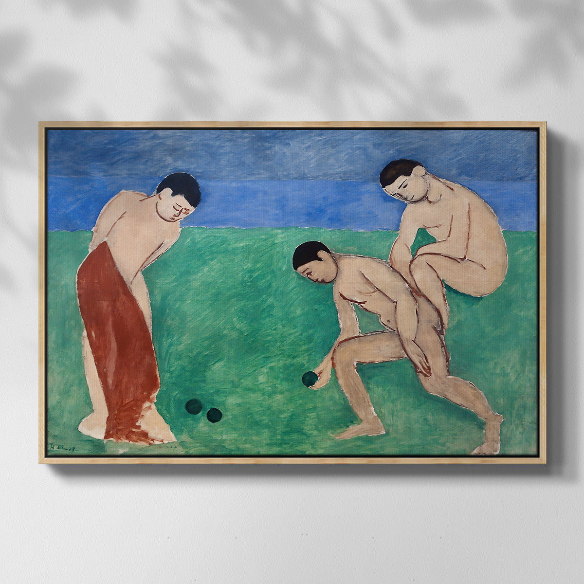 Game of Bowls, 1908 - Floater Framed Canvas Print