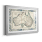 Bordered Map of Australia - Modern Framed Art Print