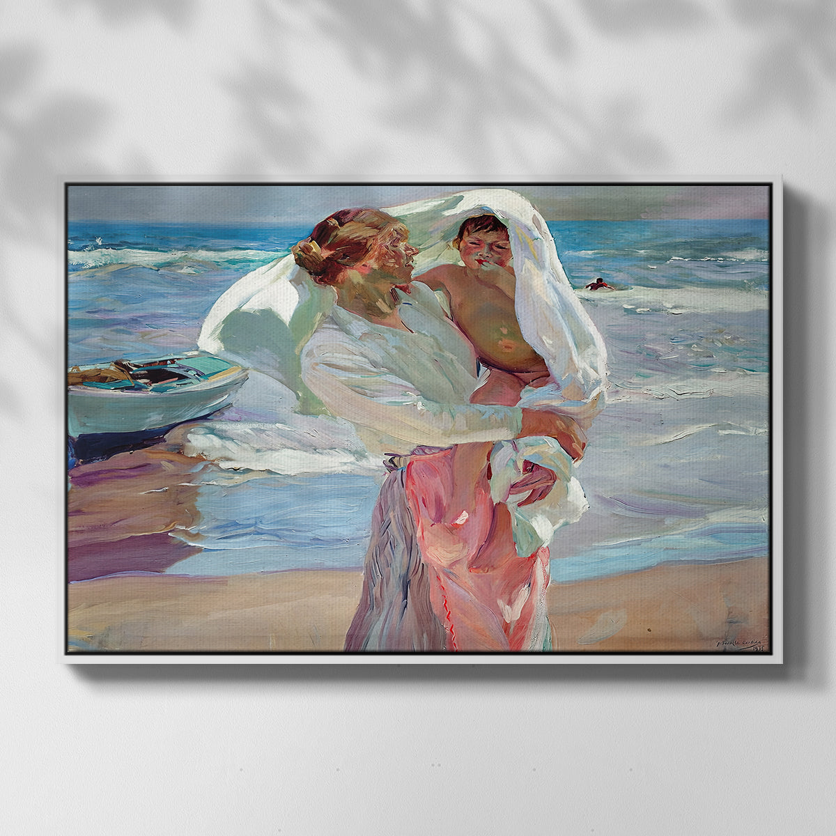 After Bathing, 1915 - Floater Framed Canvas Print