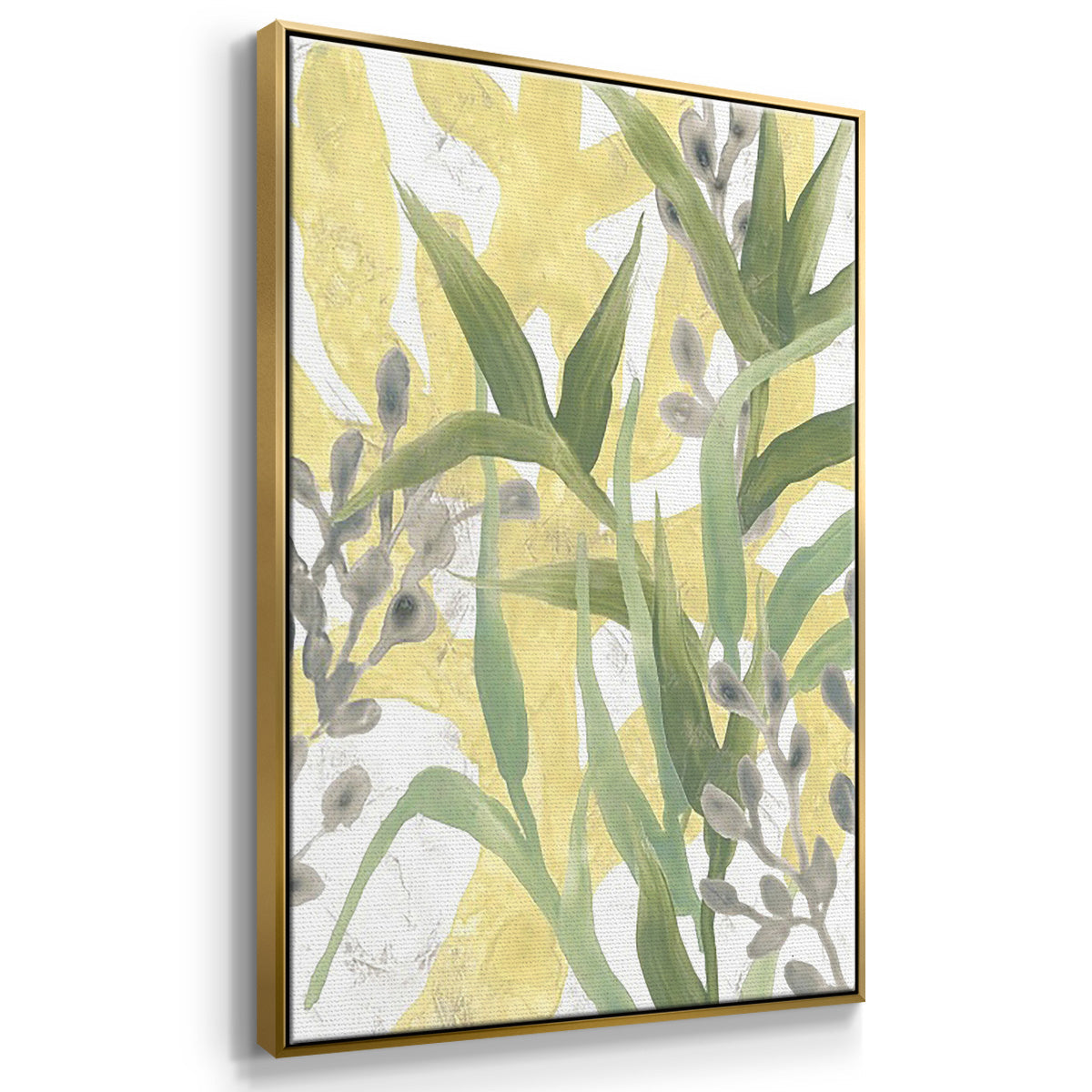 Sea Grass Fresco I - Framed Premium Gallery Wrapped Canvas L Frame 3 Piece Set - Ready to Hang