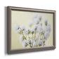 Soft-focus baby’s breath flower photograph printed on canvas in an ornate vintage silver frame.