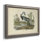 Antique Louisiana heron bird illustration by John James Audubon printed on canvas in an ornate vintage silver frame.