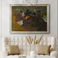 Impressionist cabaret interior scene by Henri de Toulouse-Lautrec printed on canvas in an ornate champagne frame.