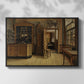 The Old Inn 'Het Loodshuis' in Antwerp, 1877 - Floater Framed Canvas Print