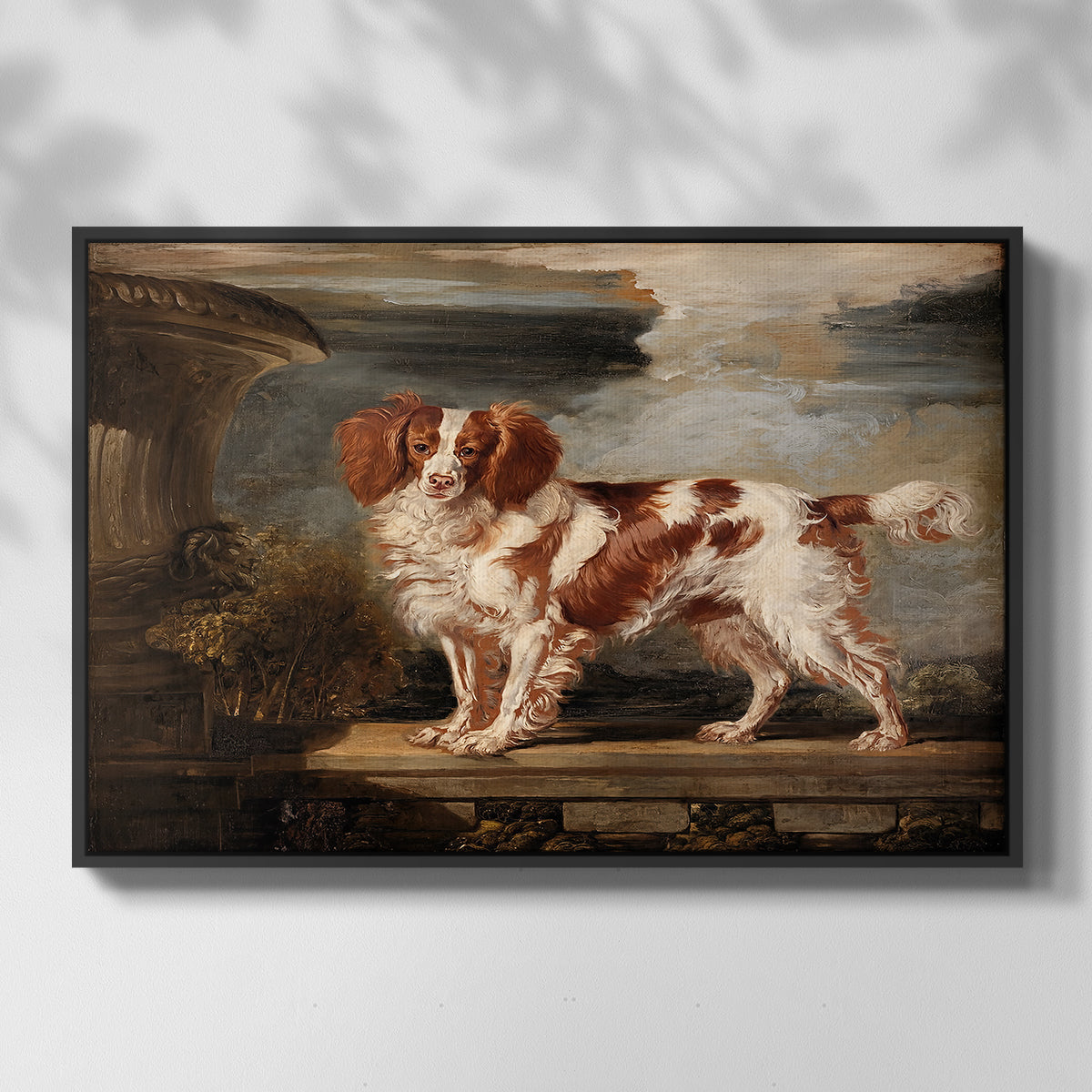 Portrait of Dash, a Favourite Spaniel, Property of Lady Frances Vane-Tempest, 1819 - Floater Framed Canvas Print