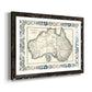 Bordered Map of Australia-Premium Framed Print - Ready to Hang