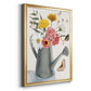 Watering Can Bouquet II - Modern Framed Canvas Print