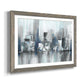 Cityscape in Blues - Barnwood Framed Art Print