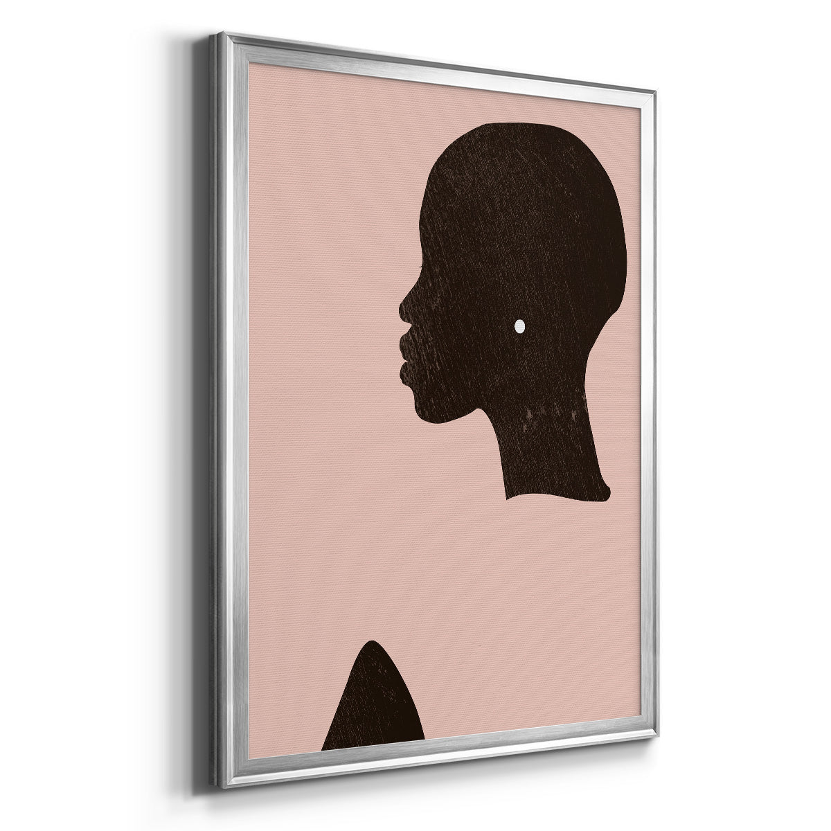Pink Silhouette I - Modern Framed Canvas Print