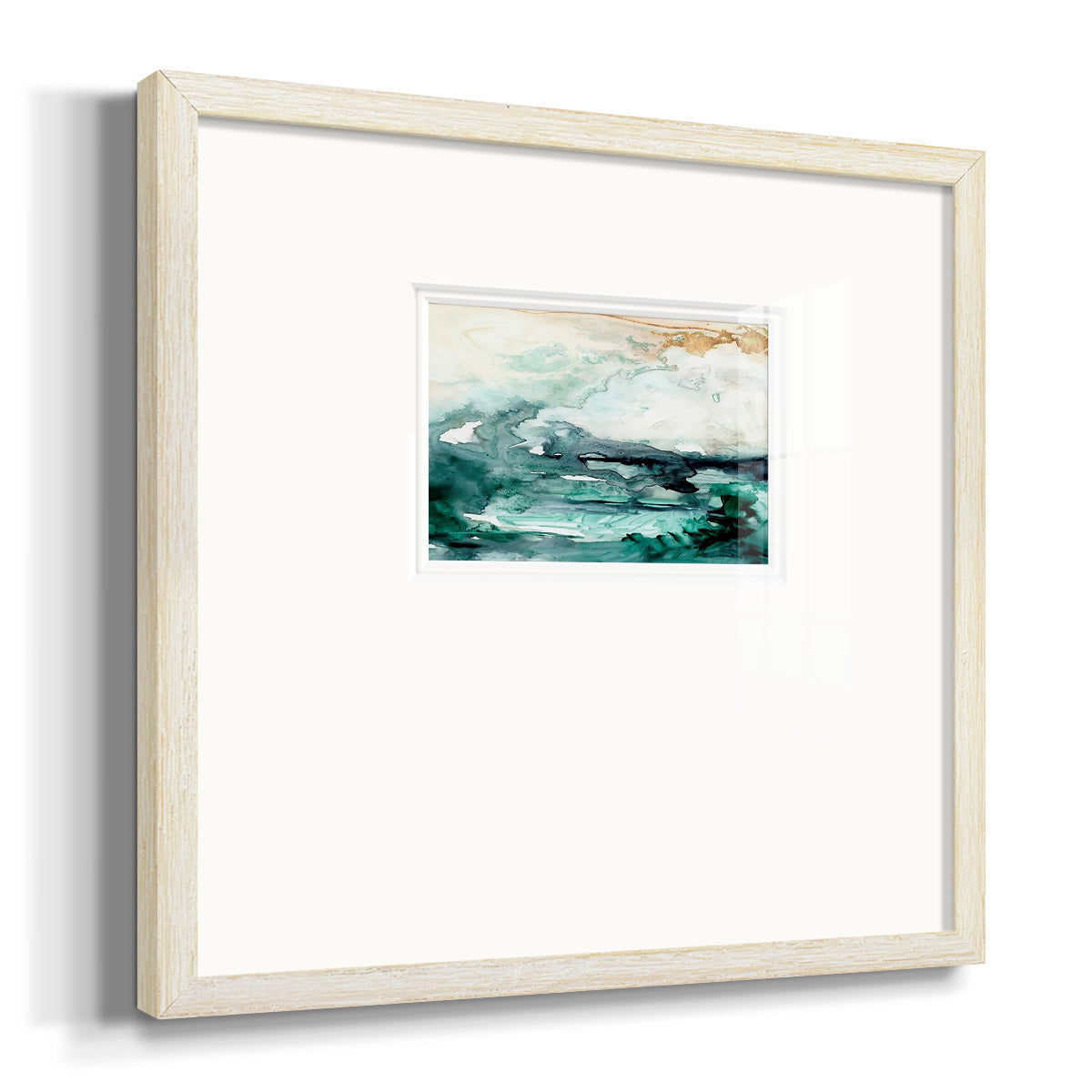 Sea Foam Flow I Premium Framed Print Double Matboard