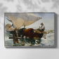 The Return from Fishing: Hauling the Boat, 1894 - Floater Framed Canvas Print