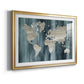 Navy World Map - Modern Framed Art Print