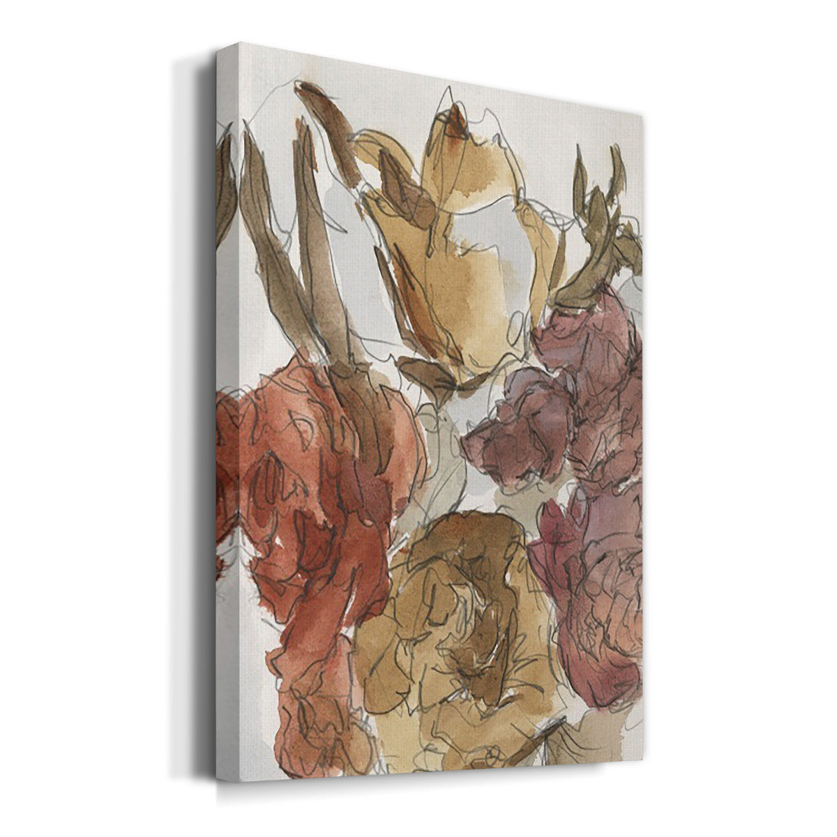 Cropped Floral Arrangement I - Canvas Art Print