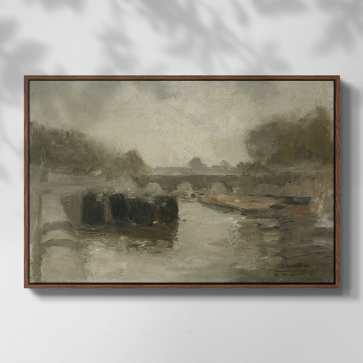 The Bridge (Le pont), 1895 - Floater Framed Canvas Print
