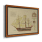 Antique Ship Plan VIII Premium Framed Canvas- Ready to Hang