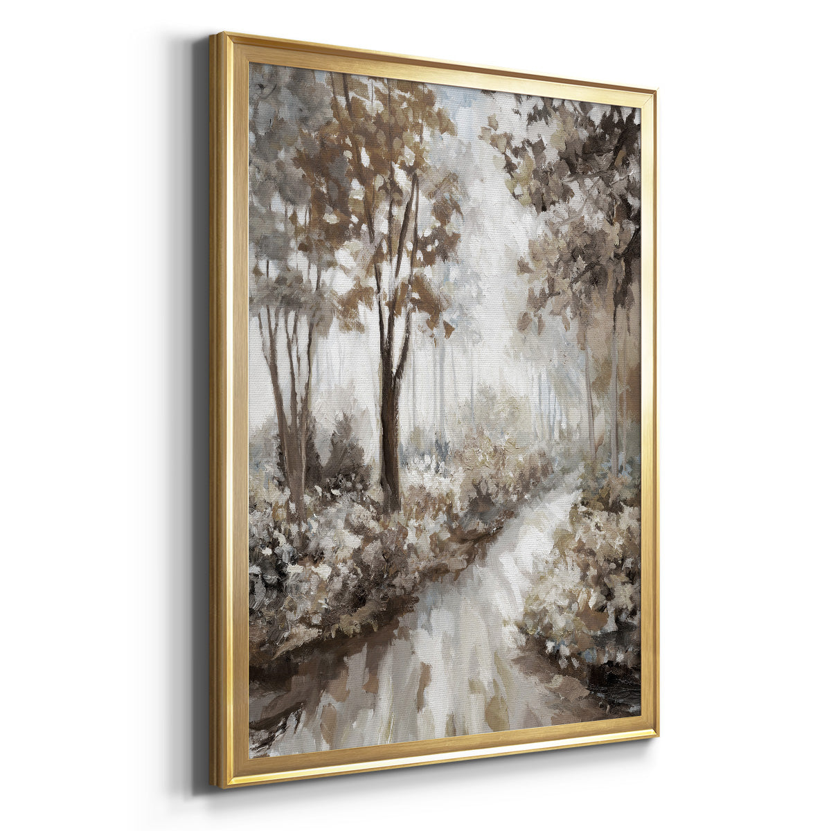 Into the Woods - Modern Framed Canvas Print