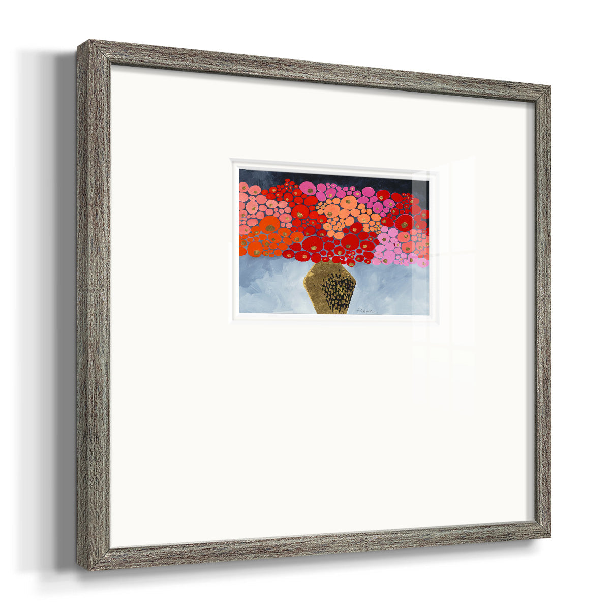 Red Poppies II- Premium Framed Print Double Matboard