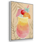 Tropical Cocktail I - Framed Premium Gallery Wrapped Canvas L Frame 3 Piece Set - Ready to Hang