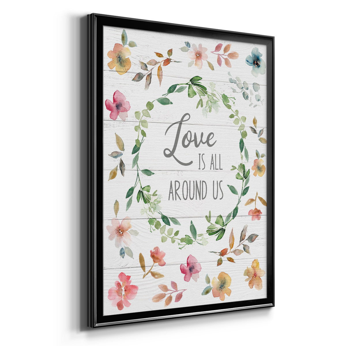 Love is All Around Us - Modern Framed Canvas Print