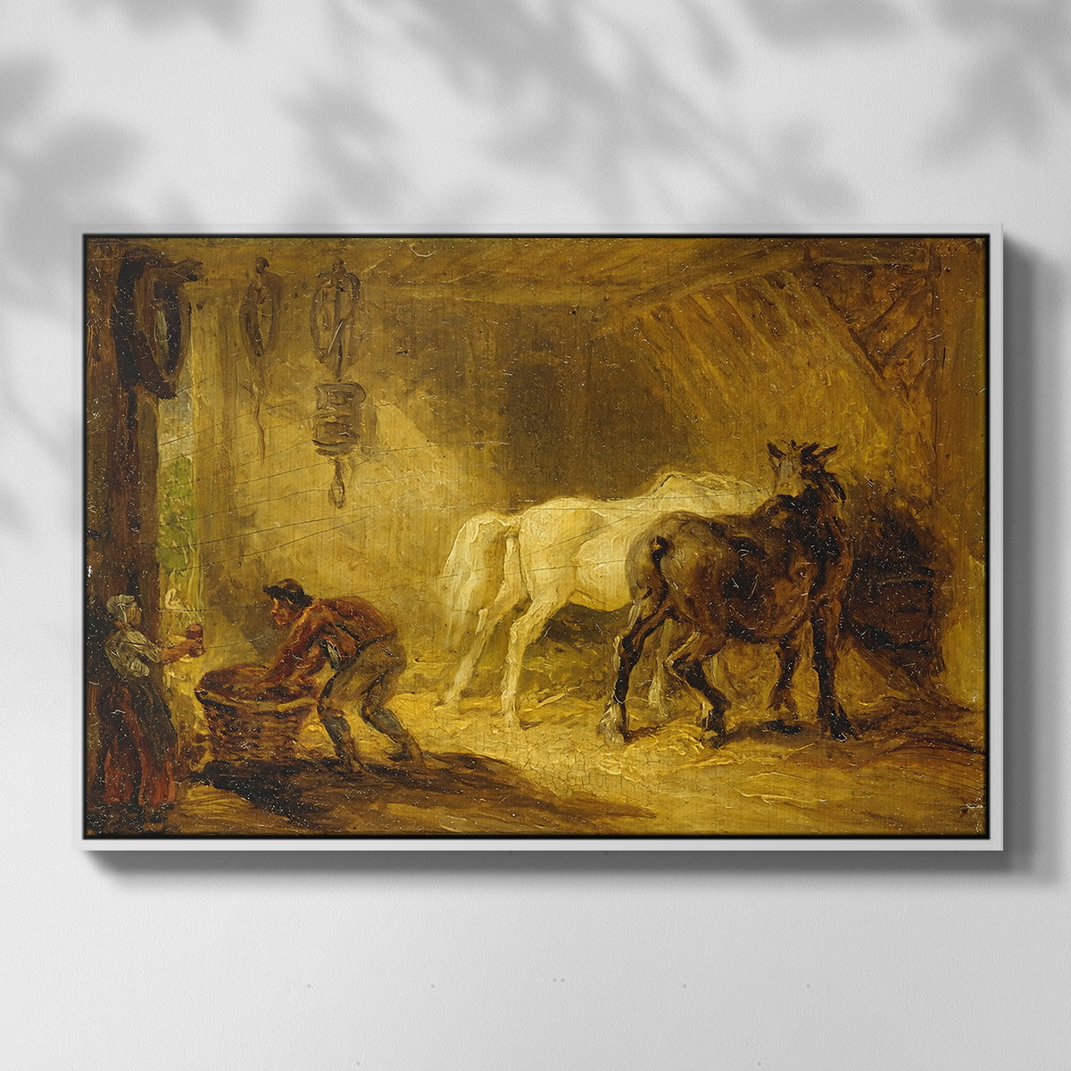 Heath Ewe and Lambs, 1810 - Floater Framed Canvas Print