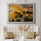 Valley With Ploughman Seen from Above - Ornate Framed Canvas Print