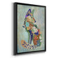 Fantastic Florals Fox, Sitting - Modern Framed Canvas Print